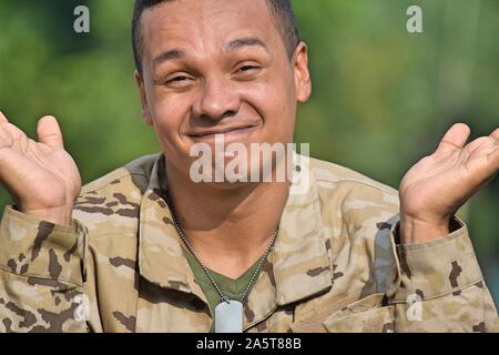 Ein Unentschieden militärische Person Stockfoto