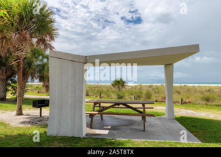 Picknick am Strand Ort Stockfoto