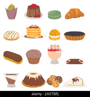 Vektor icon Abbildung: Logo für große süsse Desserts auf Platte, Essen in transparentem Glas Geschirr aus Beeren. Dessert Muster bestehend aus Natu Stock Vektor
