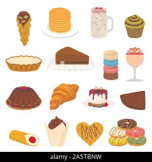 Vektor icon Abbildung: Logo für große süsse Desserts auf Platte, Essen in transparentem Glas Geschirr aus Beeren. Dessert Muster bestehend aus Natu Stock Vektor