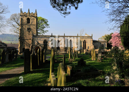 St Edmunds Kirche, Castleton Dorf, Derbyshire, Peak District National Park, England, Großbritannien Stockfoto