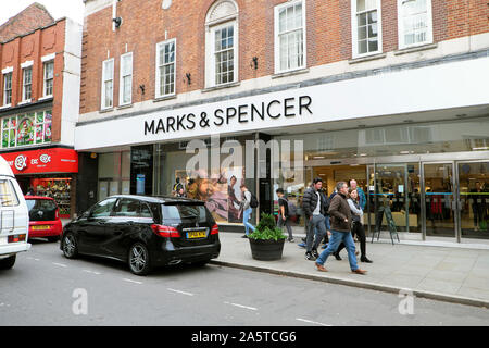 Außenansicht von Marks & Spencer storefront Store auf der Castle Street in der Stadt Shrewsbury, Shropshire England UK KATHY DEWITT Stockfoto