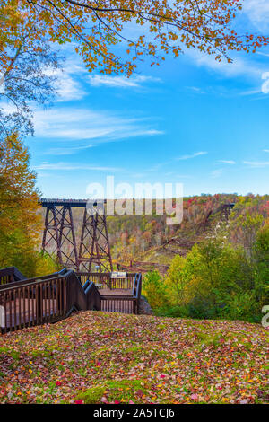 Kinzua Brücke State Park Stockfoto