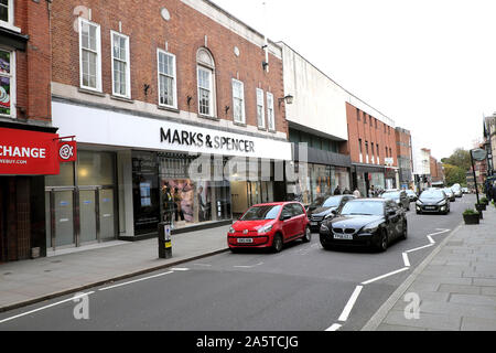 Außenansicht von Marks & Spencer storefront Store auf der Castle Street in der Stadt Shrewsbury, Shropshire England UK KATHY DEWITT Stockfoto