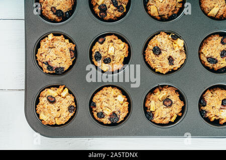Blueberry und Apple fruchtige Muffins Muffins Stockfoto