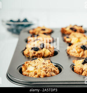 Blueberry und Apple fruchtige Muffins Muffins Stockfoto
