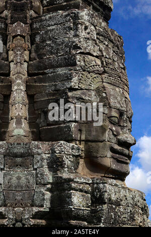 König Jayavarman VII., Bodhisavatta, Bayon, Angkor Thom, Kambodscha Stockfoto