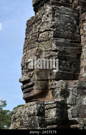 König Jayavarman VII., Bodhisavatta, Bayon, Angkor Thom, Kambodscha Stockfoto