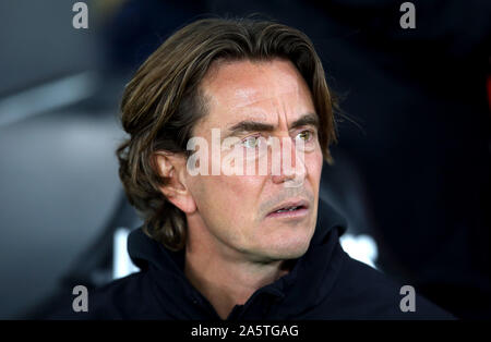 Brentford manager Thomas Frank während der Sky Bet Championship Match in der Liberty Stadium, Swansea. Stockfoto