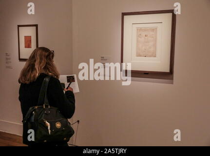 LEONARDO DA VINCI AUSSTELLUNG LOUVRE PARIS Stockfoto