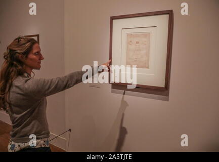 LEONARDO DA VINCI AUSSTELLUNG LOUVRE PARIS Stockfoto