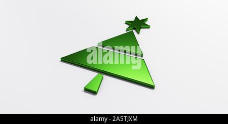 Weihnachtsbaum Grußkarten-grün Bild Stockfoto