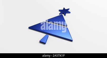 Weihnachtsbaum Grußkarten-Grafik blaues Bild Stockfoto