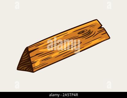 Brennholz für Grill im Vintage Style. Gezeichnet von Hand. Abblendlicht oder log für die Grillparty. Vector Illustration für Menü oder Etiketten. Stock Vektor