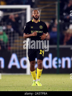 Die Brentford Bryan Mbeumo während der Sky Bet Championship Match in der Liberty Stadium, Swansea. Stockfoto