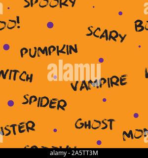 Halloween Herbst Dekoration mit Farben in Vektor nahtlose Muster Stock Vektor