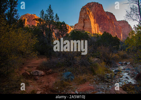 Taylor Creek Trail im Herbst. Taylor Creek ist in einem weniger bekannten Teil des Zions Nationalpark zwischen Cedar City und St. George, Utah, USA. Stockfoto