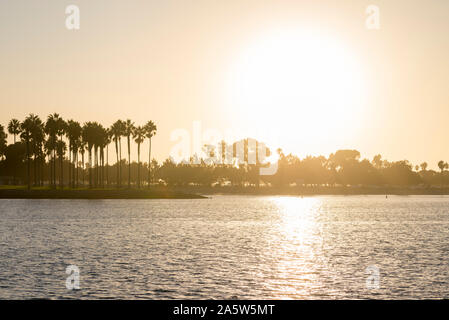 Mission Bay Park bei Sonnenuntergang. San Diego, Kalifornien, USA. Stockfoto