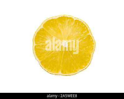 Lemon Schnitt auf weißem Hintergrund. Für alle purprose. Stockfoto