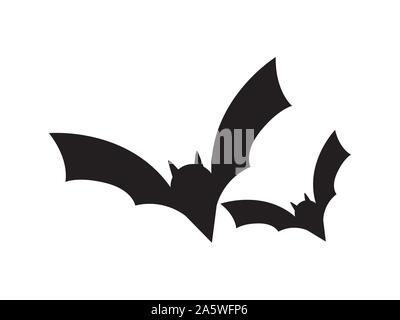 Silhouette der Fledermäuse. Halloween Konzept - Vector Illustration Stock Vektor