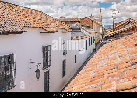 Carrera 5b, Skyline, das historische Zentrum, Altstadt, Bezirk, Bogota, Kolumbien Stockfoto