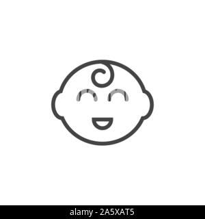 Baby Kopf Icon Design Template vector isoliert Stock Vektor