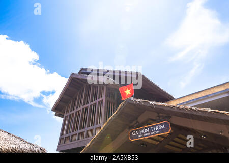 Hon Thom Seilbahnstation in Phu Quoc Vietnam, eines der Station Gehäuse die längste Seilbahn Seilbahn der Welt Stockfoto