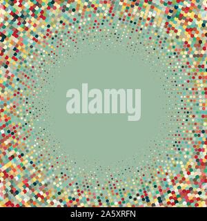 Flache farbige Rahmen mit retro Rasterpunkte Stock Vektor
