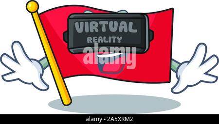 Virtuelle Realität flag Isle of Man isoliert Cartoon Stock Vektor