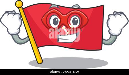 Super Hero flag Isle of Man auf Zeichen Stock Vektor