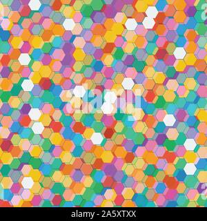 Zusammenfassung Hintergrund mit bunten hex Polygone Stock Vektor