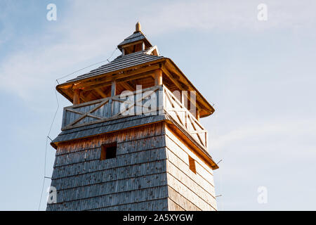 Holz- sightseeing Tower in Zbojska, zentrale Slowakei, Europa Stockfoto