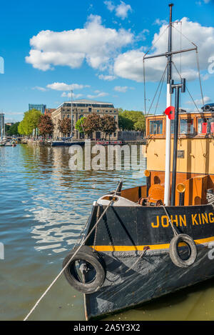 Angeln Schiff "John King" auf der schwimmenden Hafen von Bristol, Somerset, England, Vereinigtes Königreich Stockfoto