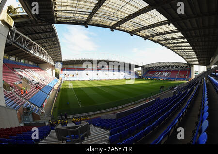 20. Oktober 2019, DW Stadium, Wigan, England; Sky Bet Meisterschaft, Wigan Athletic v Nottingham Forest: Eine allgemeine Ansicht von DW-Stadion, Austragungsort für das heutige Spiel. Credit: Richard Long/News Bilder Stockfoto