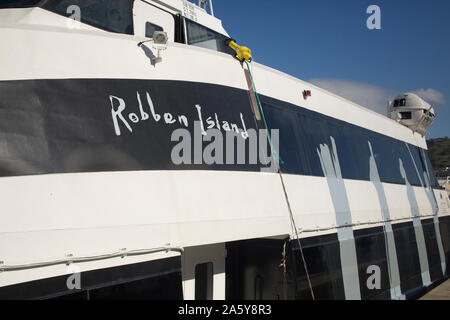 Robben Island Fähre, Kapstadt, Südafrika. Stockfoto