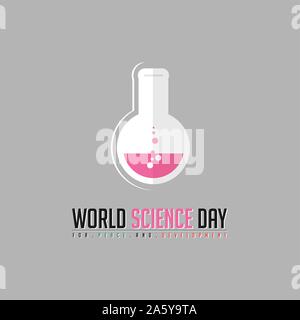 Welt Tag der Wissenschaft Stock Vektor