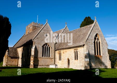 St. Marien Kirche, Kirchturm Barton, Oxfordshire, England, Vereinigtes Königreich Stockfoto