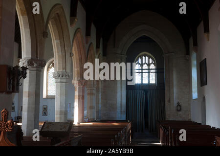 St. Marien Kirche, Kirchturm Barton, Oxfordshire, England, Vereinigtes Königreich Stockfoto