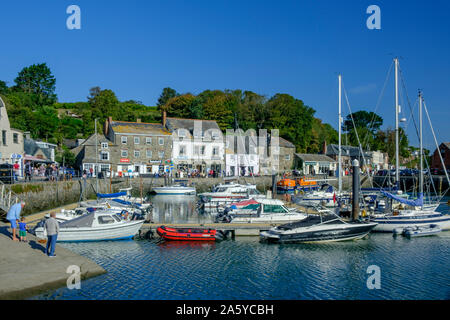 Boote in den Hafen von Plymouth Cornwall Padstow Padstow England Stockfoto