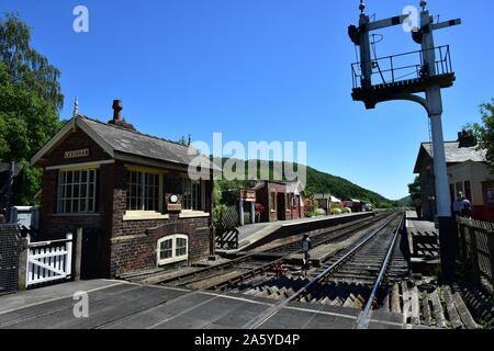 Levisham Bahnhof 3, Yorkshire Moors Railway Stockfoto