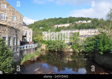 Fluß Calder, Halifax, West Yorkshire Stockfoto