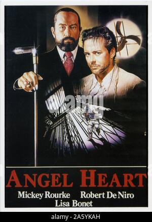 Angel Heart Jahr: 1987 USA/Kanada/Großbritannien Regie: Alan Parker Robert De Niro, Mickey Rourke Poster Stockfoto