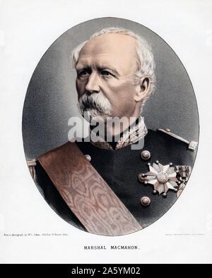 Marie Edme Patrice Maurice Macmahon (1808-1893) Duc de Magenta, c 1880. Französischer Soldat und Staatsmann. Präsident von Frankreich (1873-1879). Von "Der moderne Portrait Gallery'. (London c 1880). Getönte Lithographie. Stockfoto