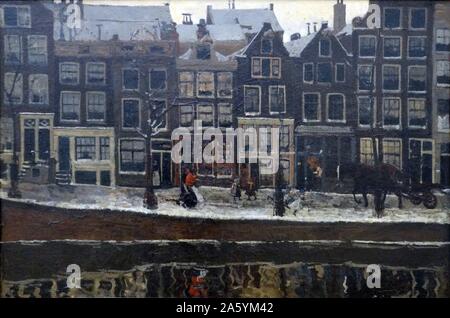 Der lauriergracht, Amsterdam von George Hendrik Breitner (1857-1923) war ein niederländischer Maler und Fotograf. Eine wichtige Figur in Amsterdam Impressionismus, er ist vor allem für seine Bilder von Straßenszenen und Häfen in einem realistischen Stil. Stockfoto