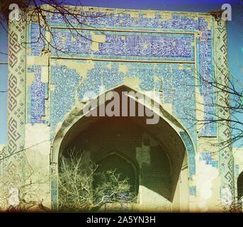 Kush-medrese, äußeren Eingang. Buchara 1863 Sergej Prokudin-Gorsky. Stockfoto