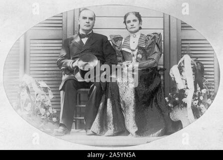 Präsident William McKinley McKinely und die erste Dame 1896. Unbekannt Stockfoto