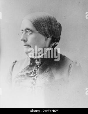 Susan B. Anthony 1865. Ein prominenter amerikanischer civil rights Leader, der eine zentrale Rolle im 19. Jahrhundert Frauen rechte Bewegung gespielt das Frauenwahlrecht in den Vereinigten Staaten einzuführen. Stockfoto