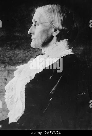 Susan B. Anthony 1865. Ein prominenter amerikanischer civil rights Leader, der eine zentrale Rolle im 19. Jahrhundert Frauen rechte Bewegung gespielt das Frauenwahlrecht in den Vereinigten Staaten einzuführen. Stockfoto