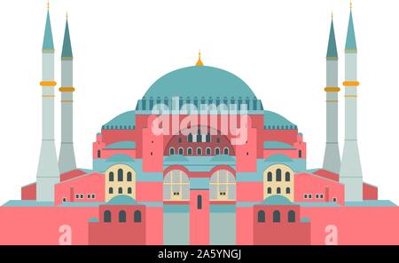 Die Hagia Sophia Vector Illustration. Istanbul (Türkei) Stock Vektor