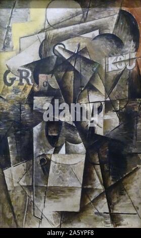 Gemälde mit dem Titel 'Le Verre' von französischen Maler Georges Braque (1882-1963), Collagen, Zeichner, Grafiker und Bildhauer. Datiert 1911 Stockfoto